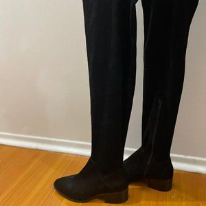 Thigh High Black Boots. Thick heels. Size 7
